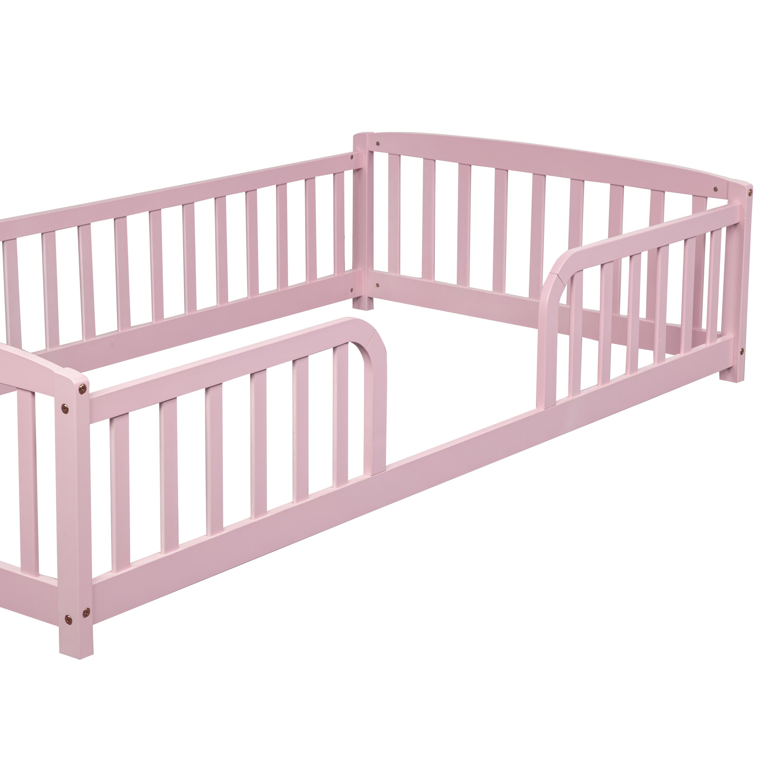 Twin Size Floor Fence Bed with Central Entrance 6 Twin Size Floor Fence Bed with Central Entrance
