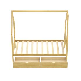 Twin Size Montessori Bed With 2 Storage Drawers