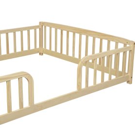 Full Size Floor Fence Bed with Central Entrance