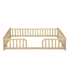 Full Size Floor Fence Bed with Central Entrance