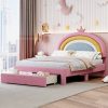 Full Size Upholstered Rainbow Design Bed