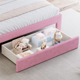 Full Size Upholstered Rainbow Design Bed
