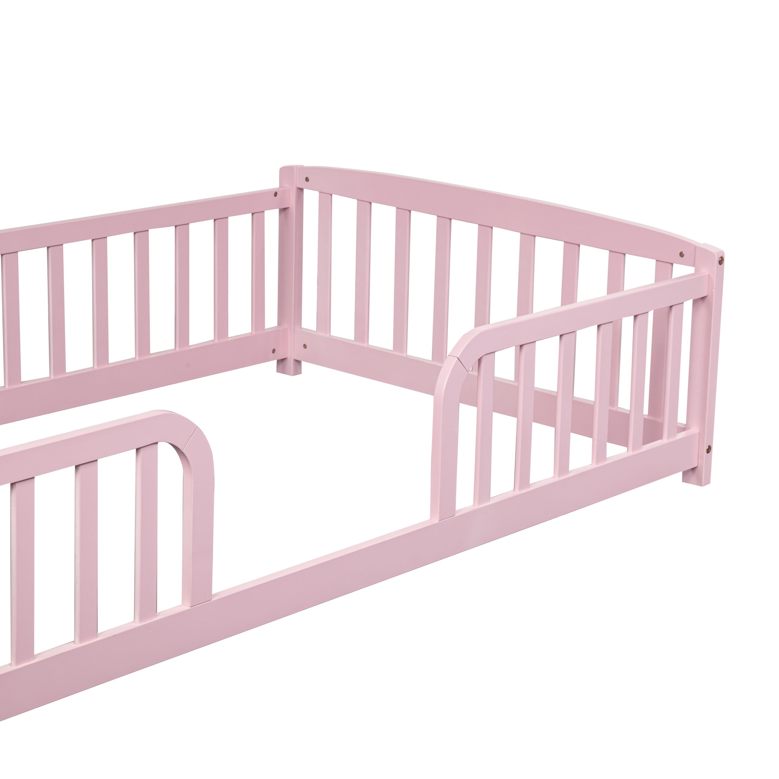 Twin Size Floor Fence Bed with Central Entrance 5 Twin Size Floor Fence Bed with Central Entrance