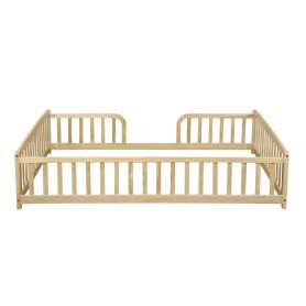 Full Size Floor Fence Bed with Central Entrance