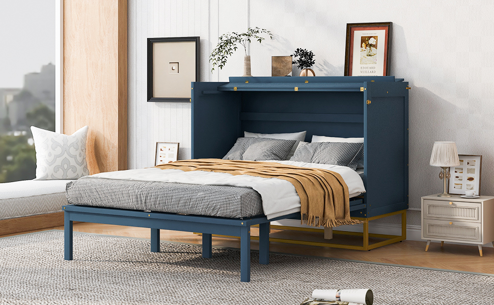 Queen Size Murphy Bed With Iron Legs, Modern Design 16 Queen Size Murphy Bed With Iron Legs, Modern Design