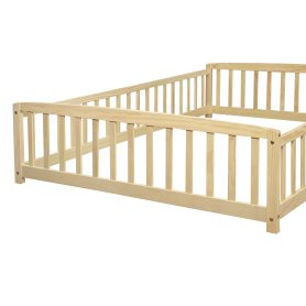 Full Size Floor Fence Bed with Central Entrance