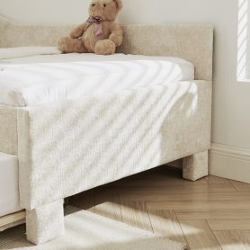 Twin Size Curved Round Edge Padded Backrest Daybed