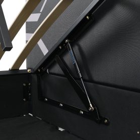 Queen Size Upholstered Gaming Bed with Side-Lift Hydraulic Storage System