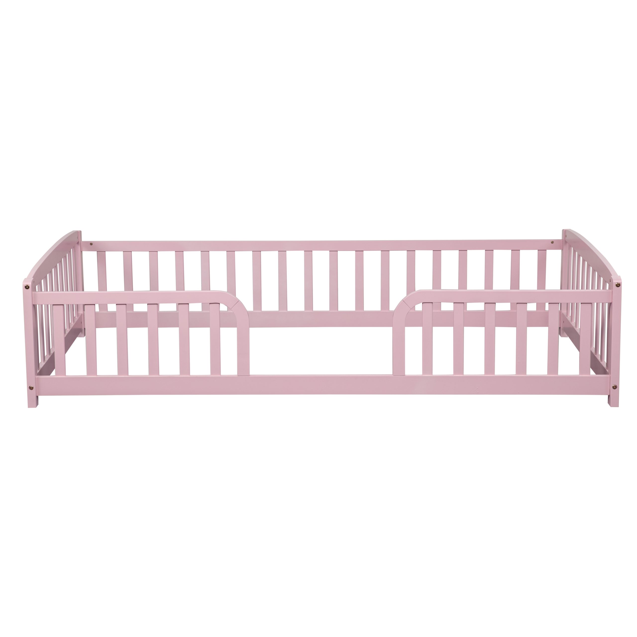 Twin Size Floor Fence Bed with Central Entrance 34 Twin Size Floor Fence Bed with Central Entrance