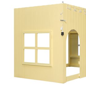 Twin Size Kids Loft Bed With Warm Led Light String 21 Twin Size Kids Loft Bed With Warm Led Light String