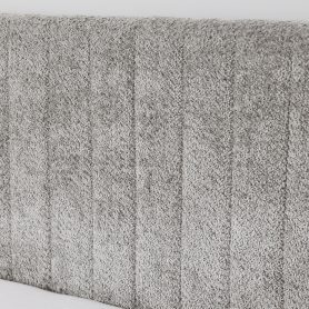 Full Size Upholstered Bed with Vertical Channel Tufted Headboard & Nailhead Trim