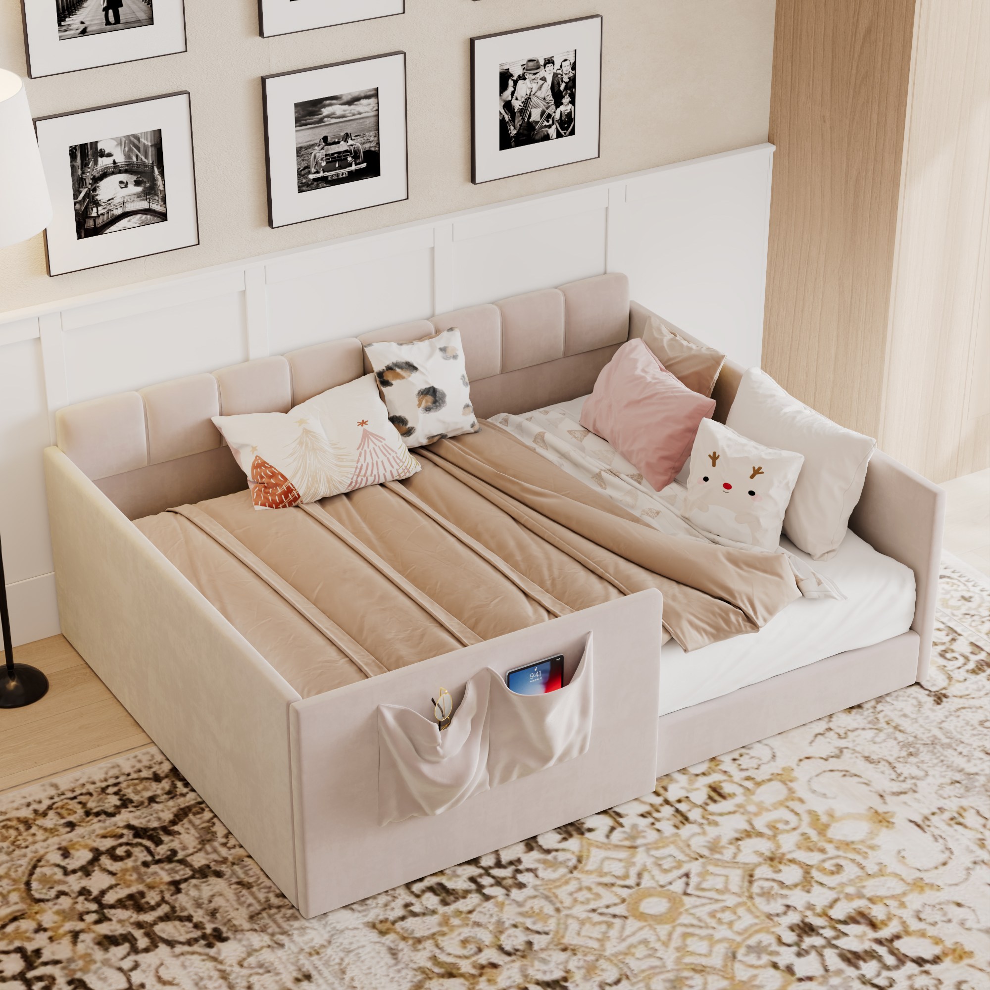 Full Size Daybed with High Side Panels and Side Entrance