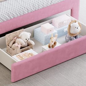 Full Size Upholstered Rainbow Design Bed