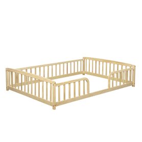 Full Size Floor Fence Bed with Central Entrance