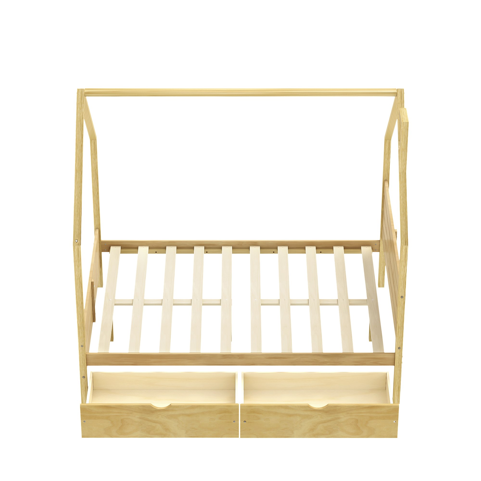 Full Size Montessori Bed With 2 Storage Drawers