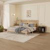 King Size Solid Wood Bed with Rattan Headboard 2 King Size Solid Wood Bed with Rattan Headboard