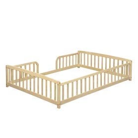Full Size Floor Fence Bed with Central Entrance