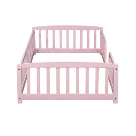 Twin Size Floor Fence Bed with Central Entrance 47 Twin Size Floor Fence Bed with Central Entrance