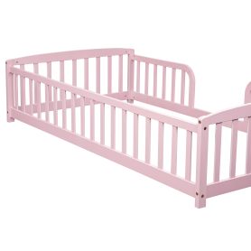 Twin Size Floor Fence Bed with Central Entrance 41 Twin Size Floor Fence Bed with Central Entrance