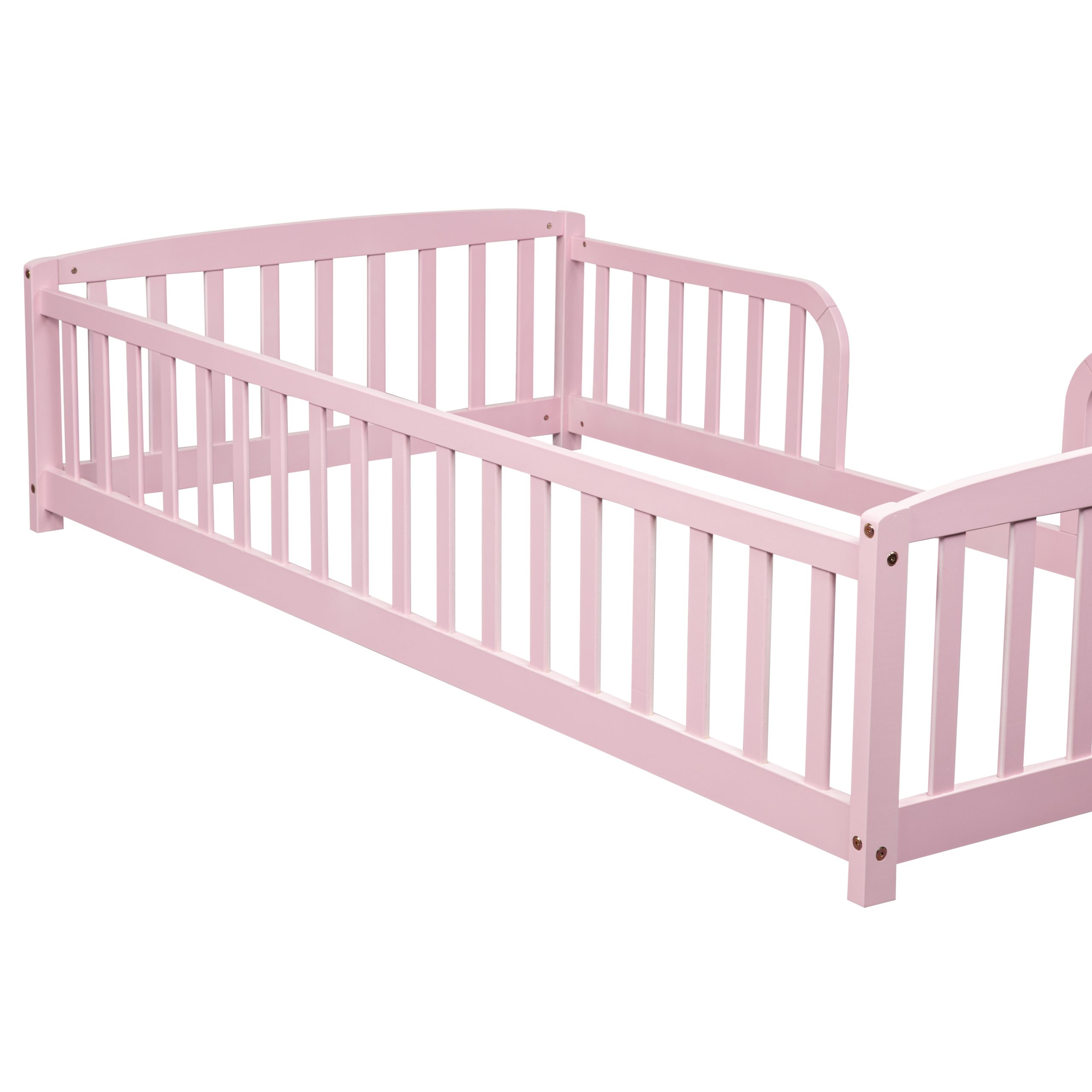 Twin Size Floor Fence Bed with Central Entrance 7 Twin Size Floor Fence Bed with Central Entrance