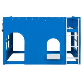 Full Size Kids Loft Bed With Warm LED Light String 22 Full Size Kids Loft Bed With Warm LED Light String