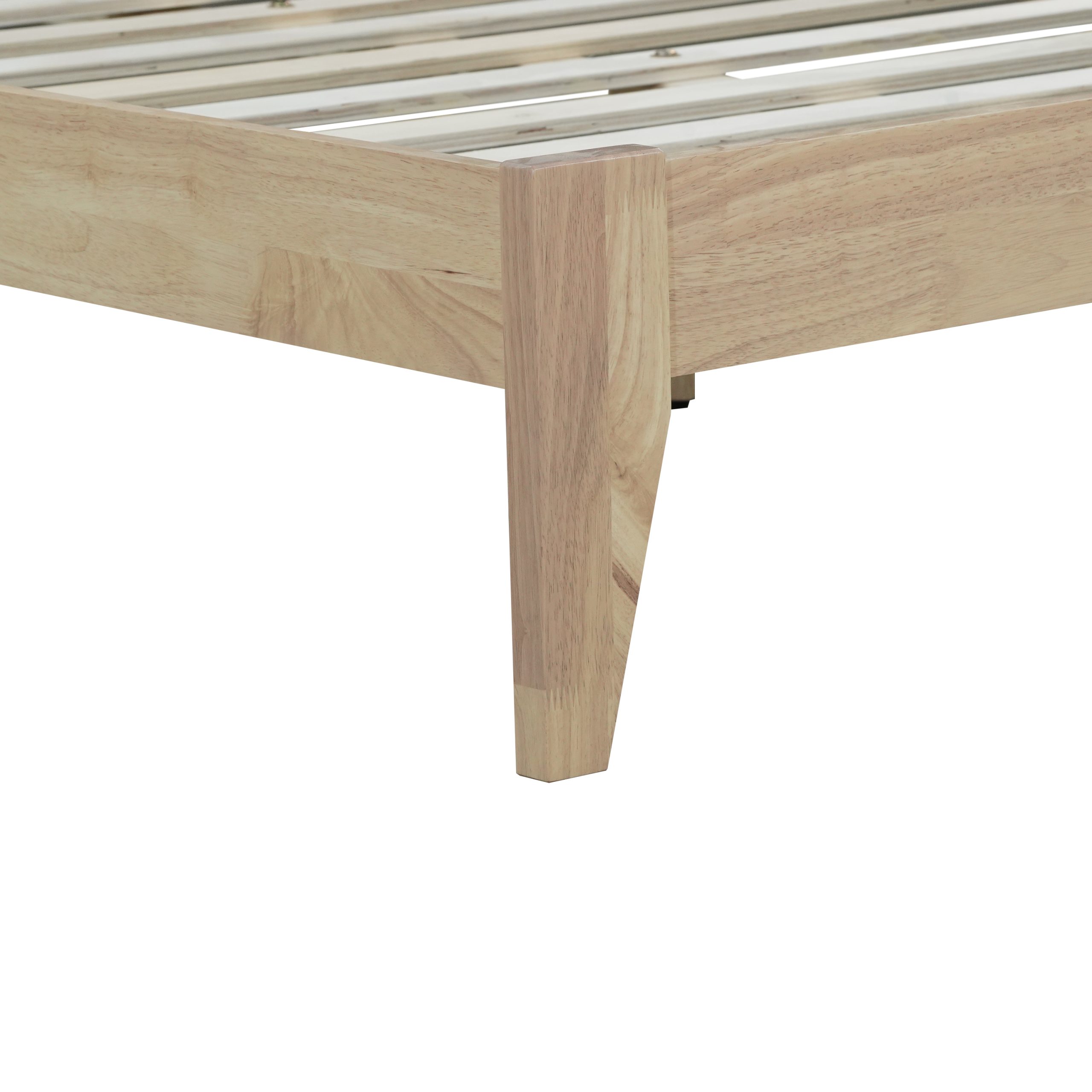 Full Size Solid Wood Bed with Rattan Headboard 6 Full Size Solid Wood Bed with Rattan Headboard