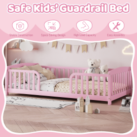 Twin Size Floor Fence Bed with Central Entrance 57 Twin Size Floor Fence Bed with Central Entrance