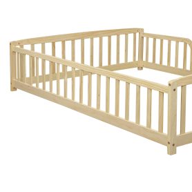 Full Size Floor Fence Bed with Central Entrance