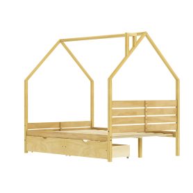 Full Size Montessori Bed With 2 Storage Drawers