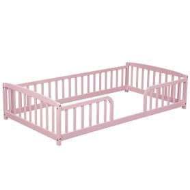 Twin Size Floor Fence Bed with Central Entrance 49 Twin Size Floor Fence Bed with Central Entrance