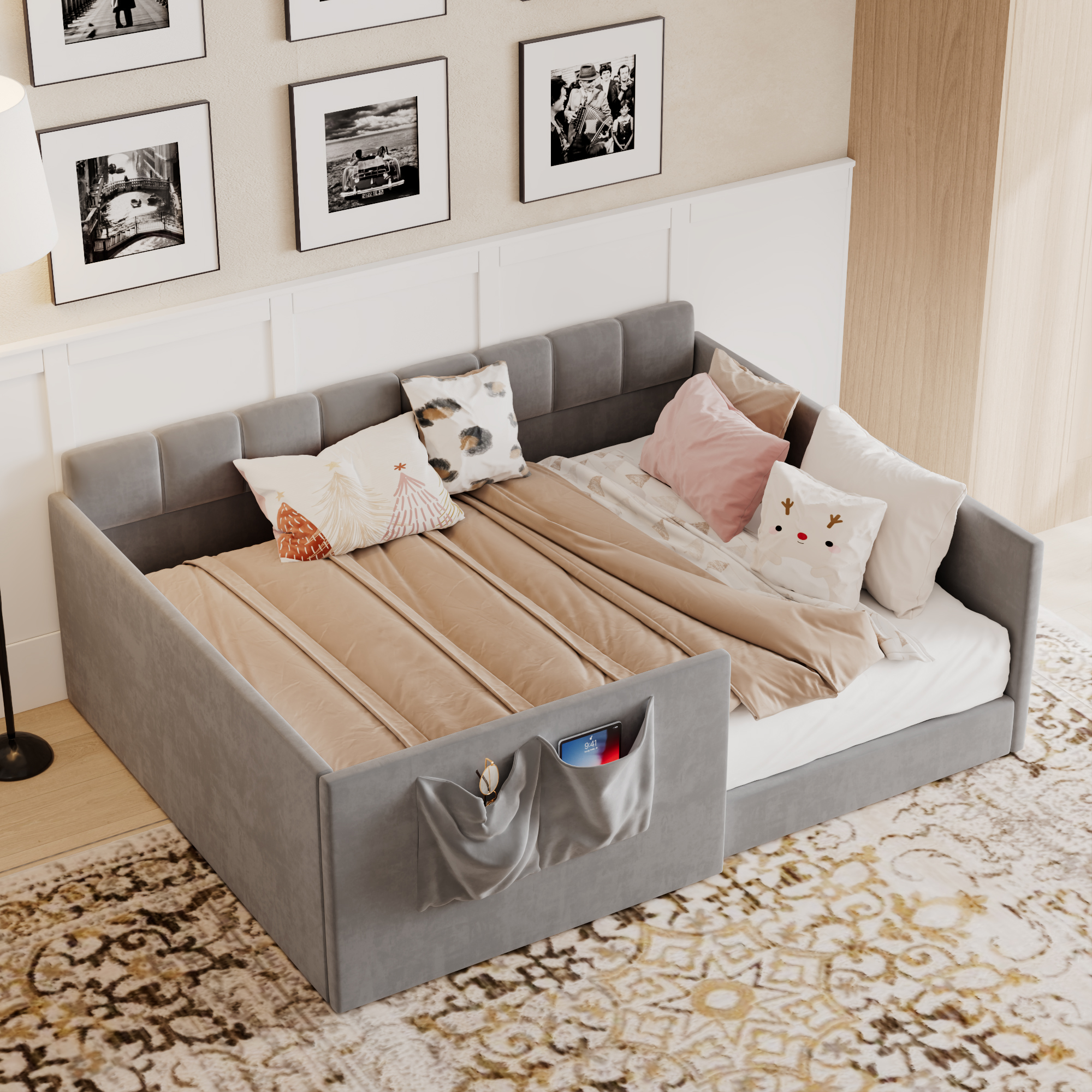 Full Size Daybed with High Side Panels and Side Entrance