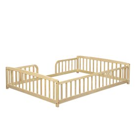 Full Size Floor Fence Bed with Central Entrance