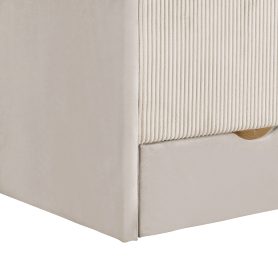 Full Size Upholstered Daybed Frame with 2 Storage Drawers