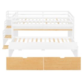 Full XL Loft Bed with Pull-Out Desk and Twin Trundle