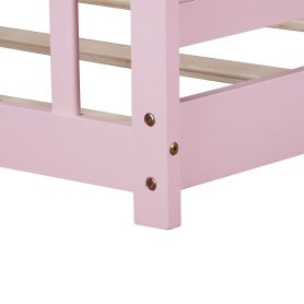 Twin Size Floor Bed with Fence with Door