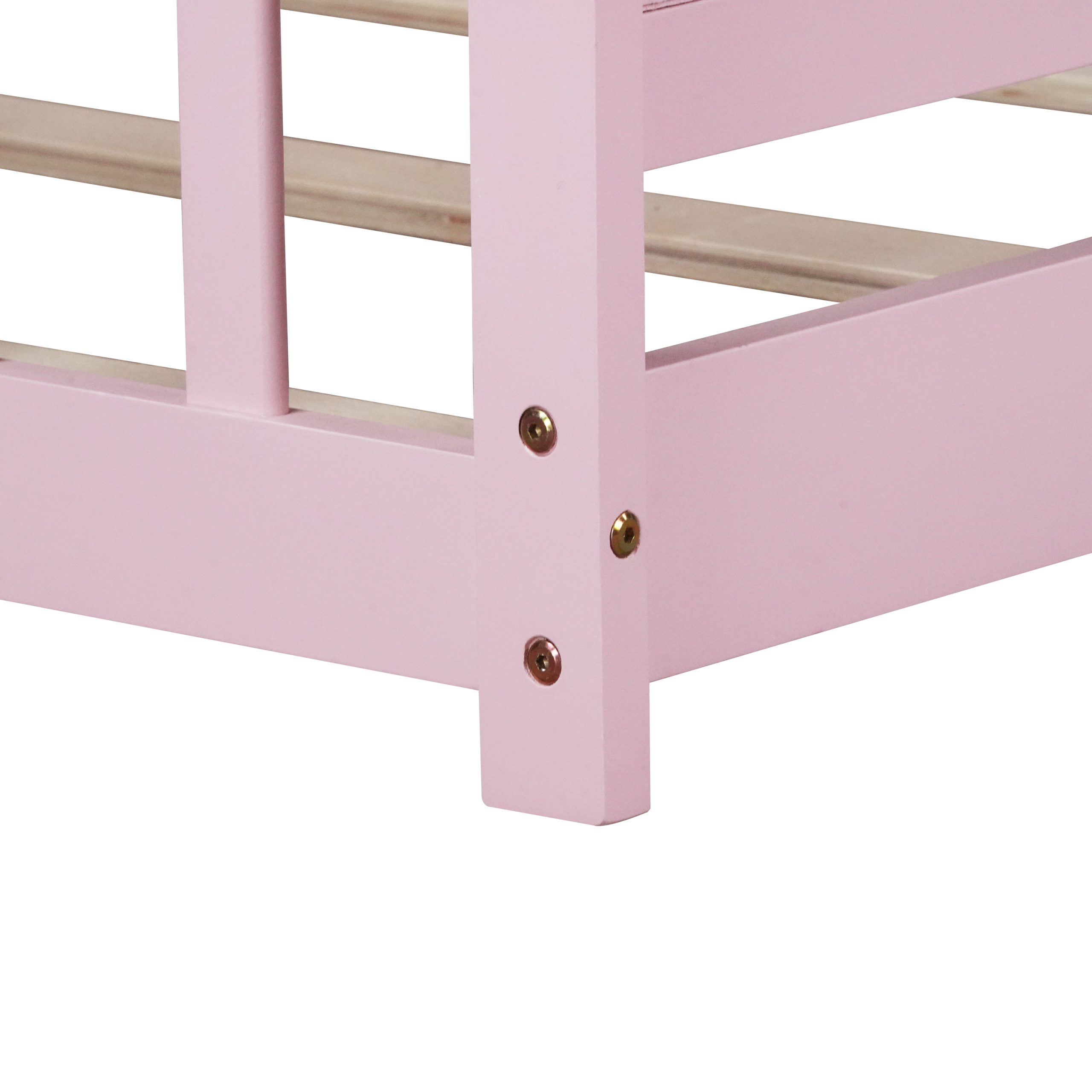 Twin Size Floor Bed with Fence with Door