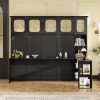Full Murphy Bed With Desk And Rattan Cabinets