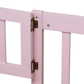 Twin Size Floor Bed with Fence with Door