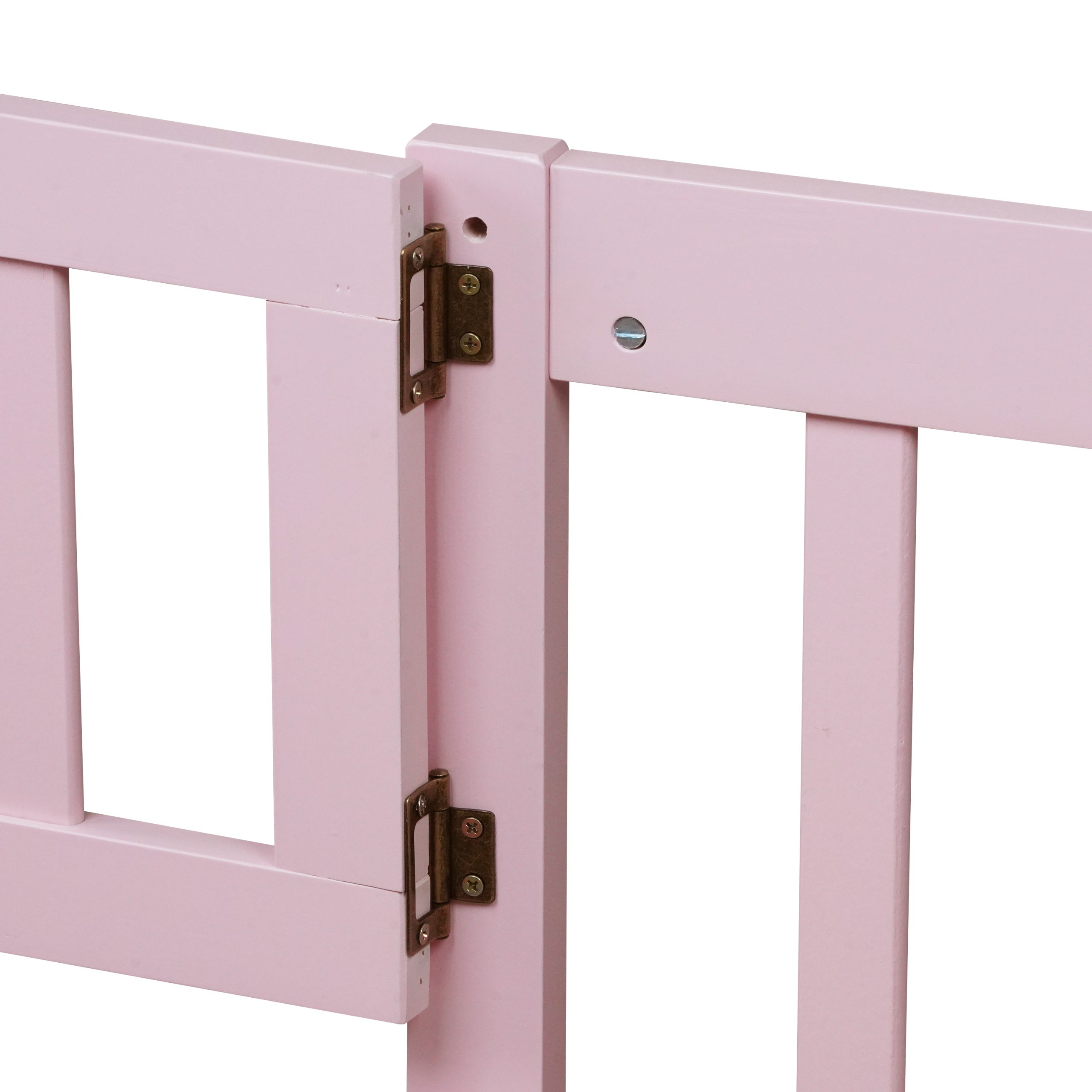 Twin Size Floor Bed with Fence with Door