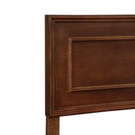 Pine Wood Queen Size Bed with Adjustable Height Headboard