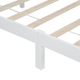 Farmhouse Style Queen Size Bed with Barn Door Designed Headboard and Footboard
