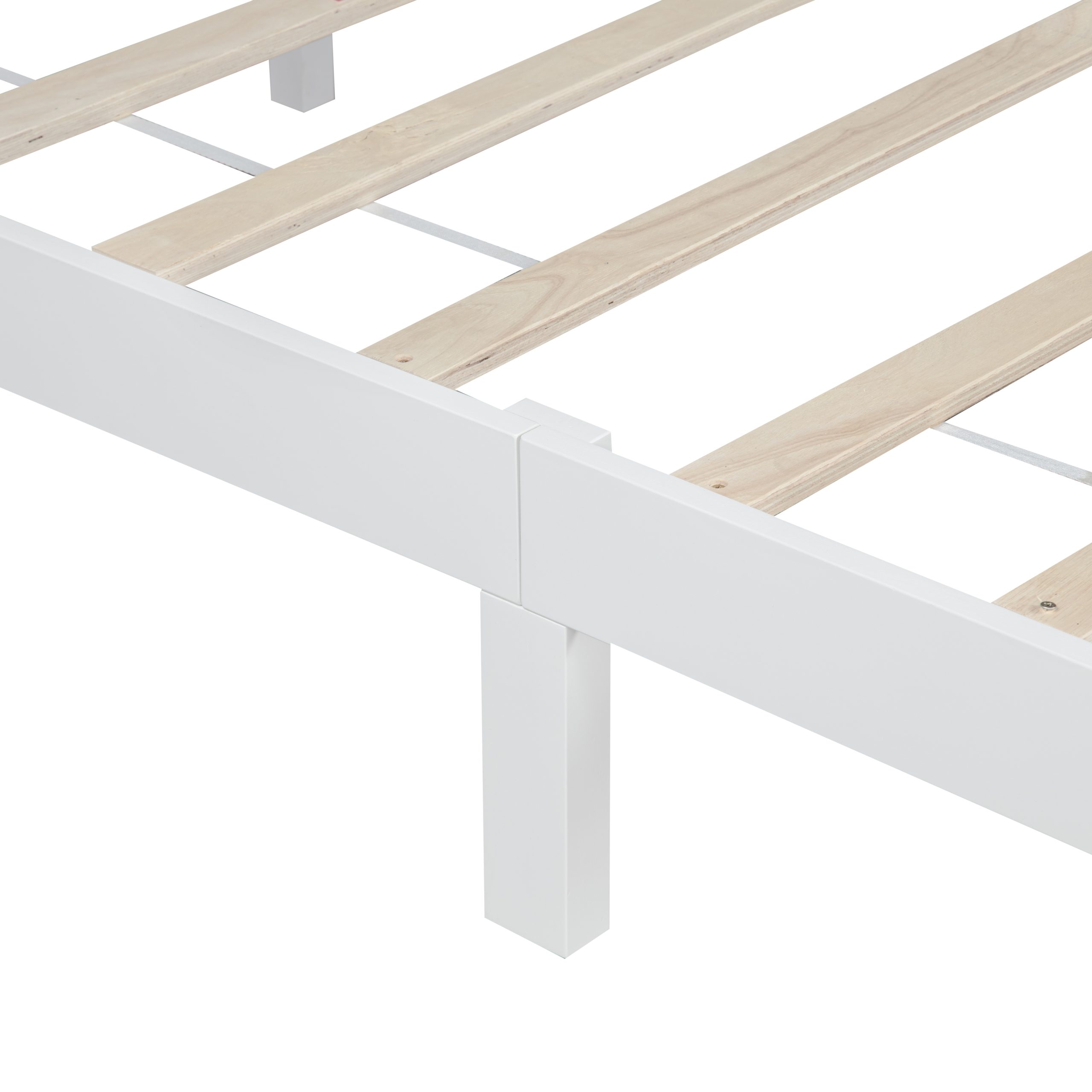 Farmhouse Style Queen Size Bed with Barn Door Designed Headboard and Footboard