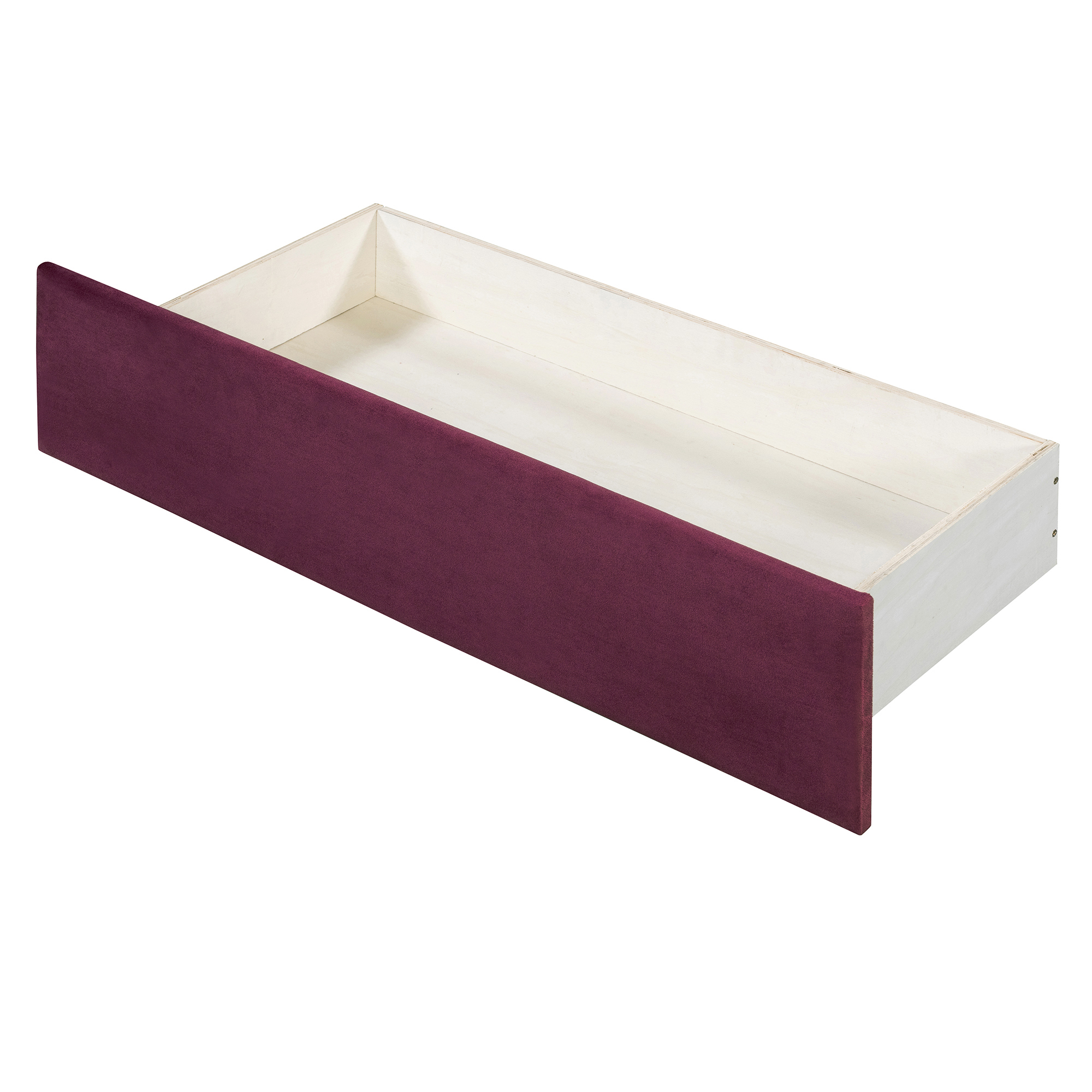 Twin Size Velvet Upholstered Daybed with 2 Drawers