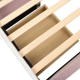 Twin Upholstered Daybed Frame With 2 Storage Drawers
