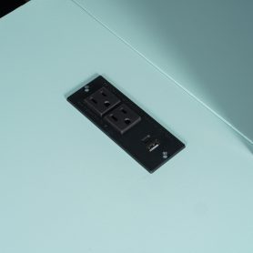 Full Size Wooden Gaming Loft Bed with U-Shaped Desk, Smart RGB LED Lights and USB Ports