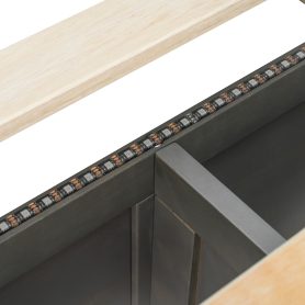 King Bed Frame With Storage Drawers, No Headboard Platform Bed