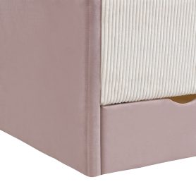 Twin Upholstered Daybed Frame With 2 Storage Drawers