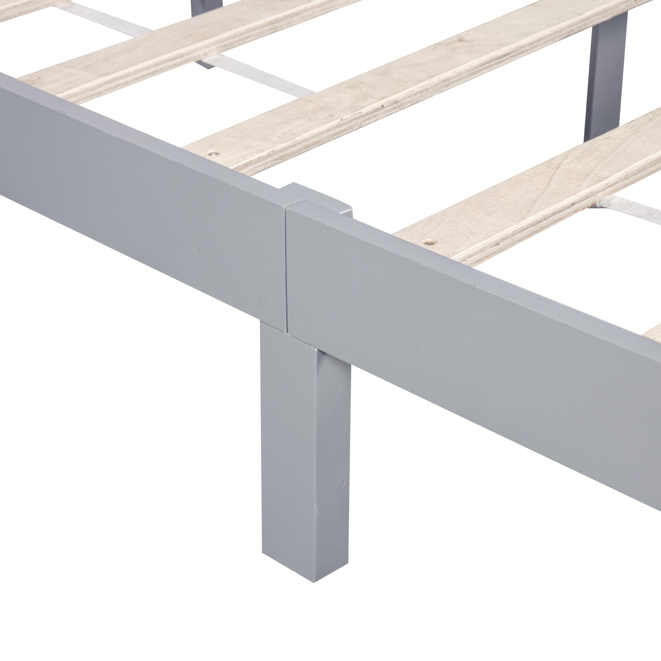 Farmhouse Style King Size Bed with Barn Door Designed Headboard and Footboard