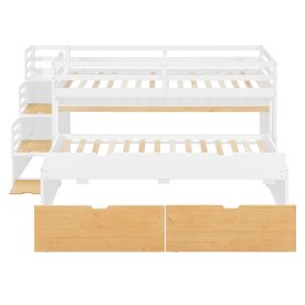 Twin XL Loft Bed with Pull-Out Desk and Twin Trundle