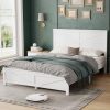 Farmhouse Style Queen Size Bed with Barn Door Designed Headboard and Footboard